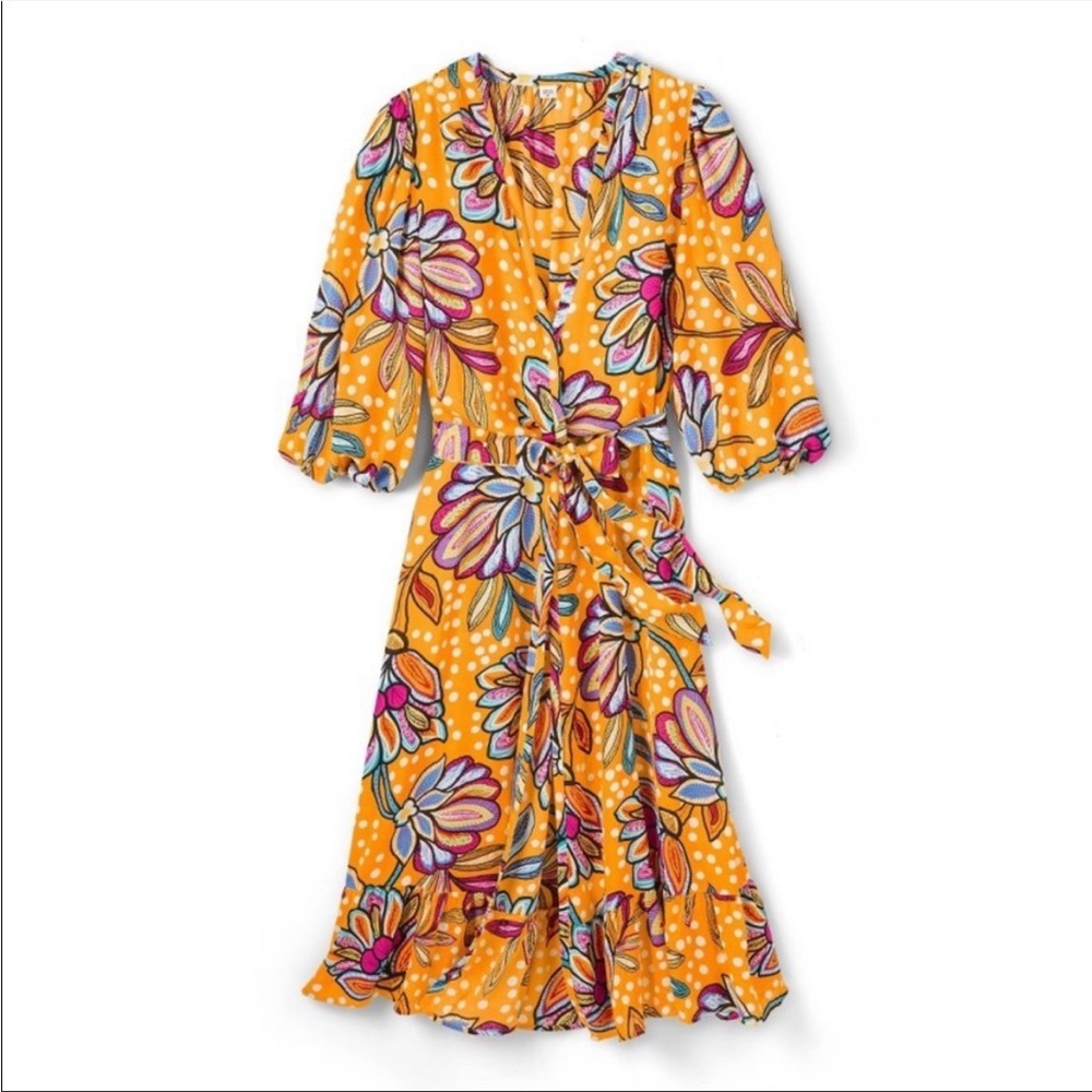 Tabitha Brown for Target floral polka dot duster. Size XXS